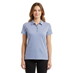 EP Pro Blue and White Striped Polo Shirt